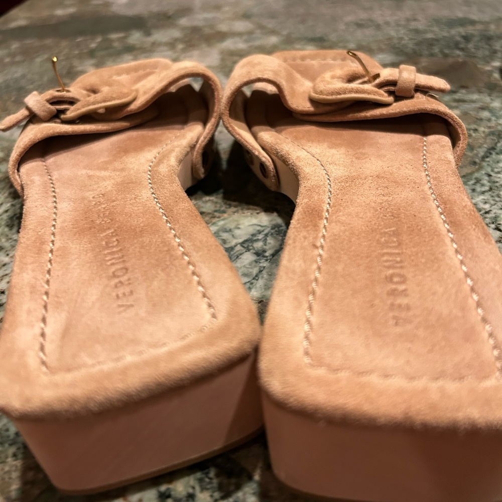 Veronica Beard Women's Davina Suede Slides Sandals Size 7 - Picture 8 of 11